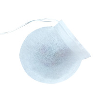 Sachet de thé rond jetable de 75 mm de diamètre, sachet de thé de forme irrégulière