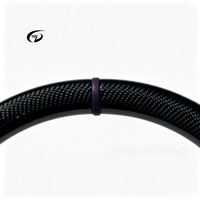 Amélioration de l'intérieur de voiture de luxe Mercedes-Benz G63 W464 GLE Classe S Classe E, volant AMG personnalisé en cuir et fibre de carbone violette