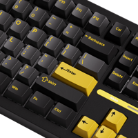 Teclado Mecánico AKKO Black Gold TAC87 OEM, Diseño TKL al 80%, Batería Inalámbrica de 10000 mAh, Montaje Gasket, Retroiluminación RGB 5.0, Interruptores Intercambiables en Caliente