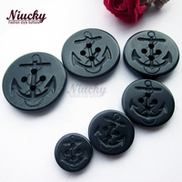 Botones de Resina Negra con Malla para Uniformes de Marina, Ignífugos, Resistentes al Fuego, Hebilla de 4 Agujeros, para Coser en Abrigos de Hombre, 15mm 32mm