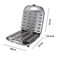 XEOLEO Machine à gaufres miniatures en forme de noix, 24 trous, en acier inoxydable, antiadhésive, pour petit-déjeuner familial