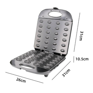 XEOLEO Macchina Elettrica per Waffle a Forma di Noce in Acciaio Inox a 24 Fori, Antiaderente, per Colazione Domestica - Product Image 3