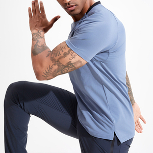 T-shirt pour <span class=keywords><strong>homme</strong></span> en polyester Design de logo personnalisé Qualité Col en O Épaule surdimensionnée <span class=keywords><strong>Street</strong></span> <span class=keywords><strong>Wear</strong></span> T-shirt vierge pour <span class=keywords><strong>homme</strong></span> - Product Image 5