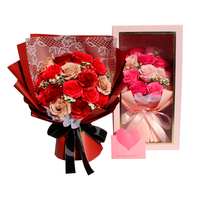 Buket Bunga Sabun Manta Modern Buatan Tangan, Mawar Awet Buatan, Siap Pakai, Merk AIDA, untuk Hari Valentine & Wisuda