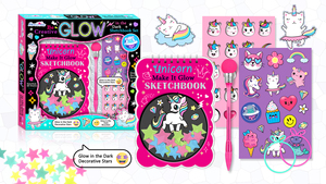 Libro de Dibujo Infantil con Temática de Unicornio que Brilla en la Oscuridad, con Pegatinas de Estrellas Brillantes y Pulseras para Jugar de Noche - Product Image 6