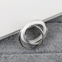 Meilleure vente Design classique cercles ronds bague en céramique blanche argent S925 bagues de mariage et de fiançailles pour les femmes