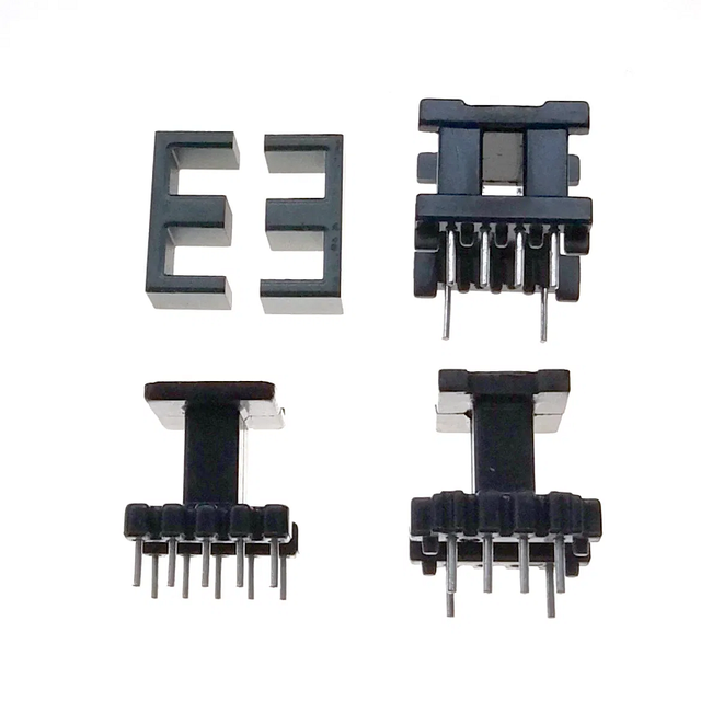 EE Soft Ferrite Core PC40 Ferrite Corewith Vertical Bobbin for Electronic PCB Transformer