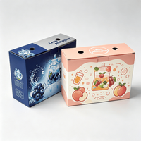 Cajas de Embalaje de Cartón Corrugado Personalizadas con Logotipo, Cajas de Papel Biodegradable para Bebidas, Venta Caliente