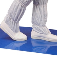 Alfombrilla Antiestática ESD de 17" x 23", 30 Hojas, Alfombrillas Azules para Cuartos Limpios que Eliminan la Suciedad para Laboratorios, Construcción, Hospitales y Calzado