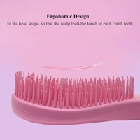 Brosse démêlante mate à manche allongé de grande taille avec logo personnalisé Brosse démêlante sans enchevêtrement pour adultes et enfants Brosse humide magique
