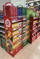 Support de présentation de collations personnalisé Ray, présentoirs pliables pour bonbons, présentoirs pour supermarchés, présentoirs pour barres chocolatées