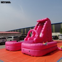 Amusement pour tous les âges, trampoline gonflable personnalisé de 18 pieds de haut avec toboggan, toboggan gonflable sec pour les fêtes d'été des enfants