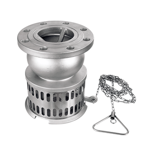 Structure hydraulique actionnée de racine de plein port de médias de base de la norme ANSI 150LB JIS10K d'extrémité à bride de valve de pied de l'acier inoxydable 304/316 - Product Image 2