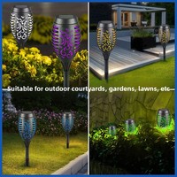 Lampes solaires LED pour allées, vente directe d'usine transfrontalière, étanches, décoratives pour cour extérieure, lampes torches au sol