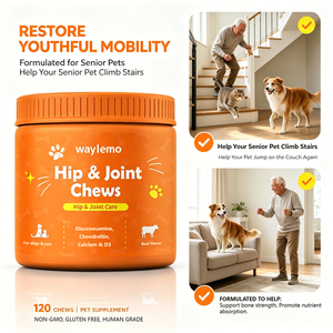 Productos Waylemo para la Salud de las Mascotas, Cuidado de las Articulaciones de la Cadera, Golosinas de Glucosamina y Condroitina, Alivio de la Artritis para Perros y Gatos Mayores - Product Image 6