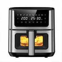 Friteuse à air électrique en acier inoxydable 4L 6L 8L, contrôle numérique, 8 modes prédéfinis, certification ETL GS CE CB RoHS LFGB