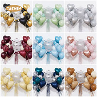 YACHEN Kit d'arche de ballons personnalisé 46 pièces, ensemble de ballons en latex en forme de cœur pour fête, anniversaire, baby shower, décorations de mariage, NOUVEAU, Vente Flash