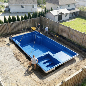 Villa préfabriquée en fibre de verre, piscine de luxe pour enfants, résistante aux UV, durable, facile à installer, rectangulaire, sur mesure - Product Image 4