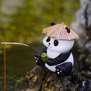 特注水槽用パンダ釣り水装置魚池ロッカリーランドスケープガーデンデコレーション - Product Image 4