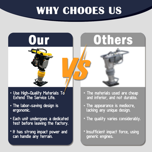 Máy đầm cóc công nghiệp VIBROPAC, động cơ xăng 4.0KW, mô-men xoắn tải trọng cao, máy đầm rung nền đất, máy đầm tác động - Product Image 2