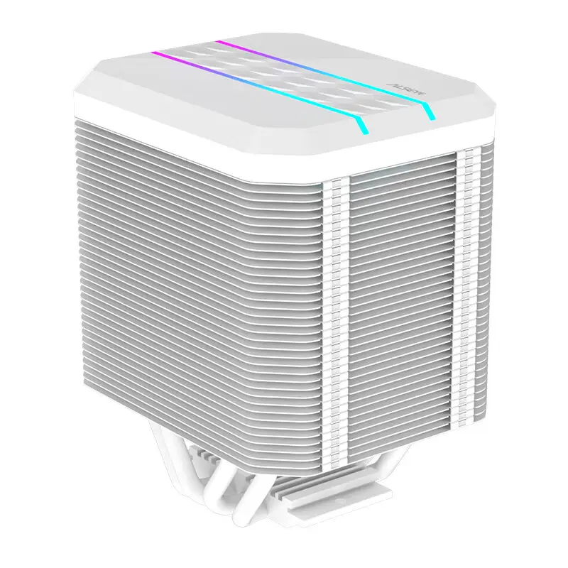 Radiador de refrigeração de ar para cpu, ventilador duplo com 4 tubos de calor, plataforma dupla e baixa frequência, vazão máxima
