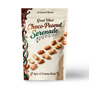 Pochette debout avec fermeture éclair pour paquets <span class=keywords><strong>d</strong></span>'arachides épicées, sacs plats en mylar PE 100g 250g métallisé en feuille imprimée personnalisée - Product Image 1