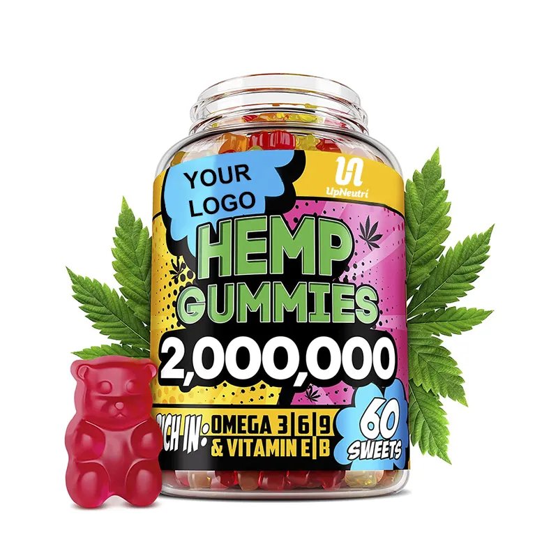 Factory Direct Private label Hemp Gummies with Omega 3-6-9 for anxiety and stress relief pectin based supplement