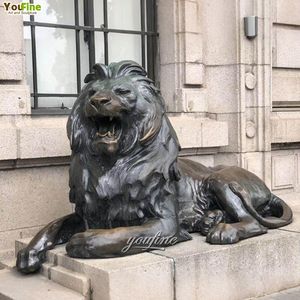 유파인 고품질 주조 대형 청동 사자 조각상 판매 - Product Image 4