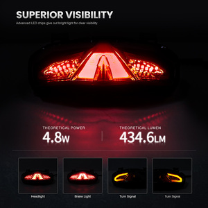 Luz Trasera LED MorSun para Motocicleta <span class=keywords><strong>Yamaha</strong></span>, Accesorios para Motocicleta, Luz Trasera LED de 4.8W para <span class=keywords><strong>Yamaha</strong></span> <span class=keywords><strong>MT</strong></span> 09/09 SP <span class=keywords><strong>10</strong></span>/<span class=keywords><strong>10</strong></span> SP <span class=keywords><strong>2021</strong></span> 2022 - Product Image 4
