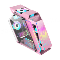 Boîtier PC Gaming BAJEAL Mid-Tower, compatible Mini PC Matx, en acrylique transparent, ports USB 3.2, audio/micro frontal standard