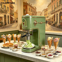 Machine à glace à spaghetti en acier inoxydable avec 3 options de couleur, grande capacité, forme de nouilles, glace molle, pâtes glacées à vendre