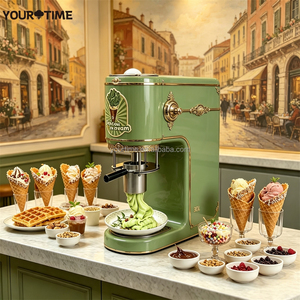 Macchina per Gelato a Forma di Spaghetti in Acciaio Inox con 3 Opzioni di Colore Alta Capacità Gelato Morbido a Forma di Pasta in Vendita - Product Image 1