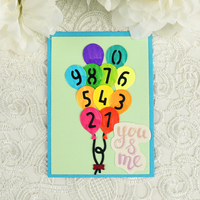 AAGU metallo taglio Die Scrapbook in rilievo Album carta invito decorazione Ballons numeri taglio muore natale muore