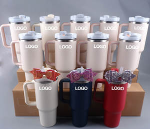 Bouteille isotherme en acier inoxydable de 40 oz avec poignée isolée, gobelet de voiture pour extérieur, vente en gros, bouteille d'eau froide sous vide - Product Image 1