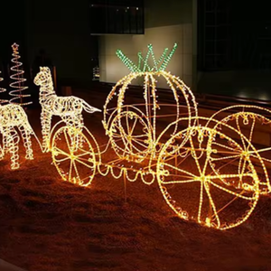 Renne de Noël lumineux à LED avec traîneau pour décoration de rue du Nouvel An - Product Image 3