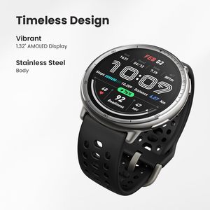 Montre connectée Amazfit Active 2 44 mm GPS, tracker d'activité, batterie 10 jours, moniteur <span class=keywords><strong>de</strong></span> sommeil, 160 modes sportifs, résistante à l'eau, assistant IA - Product Image 2