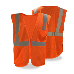 Chaleco de Seguridad Reflectante CITICITY ANSI Clase 3, 100% Poliéster, Color Naranja, Logotipo Personalizado, Uso en Construcción, Bolsillo con Cremallera, Marca WX - Product Image 1