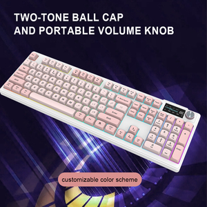 Tùy Chỉnh 108 Key RGB Backlit có dây không dây màng Bàn phím kích thước đầy đủ điện tử màn hình hiển thị OEM bàn phím các nhà sản xuất - Product Image 5