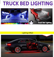 Kit d'éclairage universel pour voiture télécommandé LED Rock Light Truck Motorcycle Underlow Atmosphere Light Neon LED Rgb Chassis Light Pure White