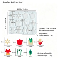 2026 Kit de moules en silicone écologiques pour bijoux de Noël, pour la création de pendentifs en résine DIY (Flocon de neige, Gant, Pull, Chapeau, Boucles d'oreilles, Collier), ODM