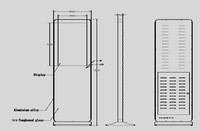 Pantalla Táctil de 55/65 Pulgadas para Video Wall, Reproductor Publicitario de Doble Pantalla para Ascensores, Señalización, Educación, Tiendas, con Función SDK