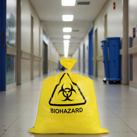 Großhandel LDPE Medical Waste Bag Weste Griff Riesige Kapazität Gefährliche biologische chemische Abfall beutel Custom ized Printed