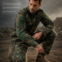 Combinaison tactique de combat en tissu ripstop durable, camouflage numérique jungle, avec logo personnalisé, pour l'entraînement en extérieur, vente en gros