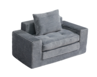 Fauteuil simple compressé, coussin ergonomique en mousse, emballé sous vide, design minimaliste pour la maison