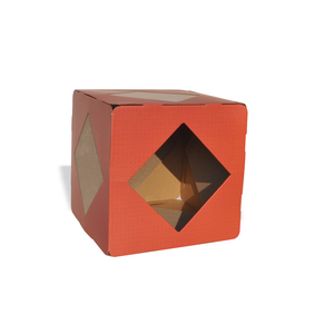 Vente en gros d'usine : Maison <span class=keywords><strong>cube</strong></span> griffoir classique en carton ondulé de haute qualité, écologique et durable, emballée en carton pour chats - Product Image 2