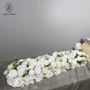 Arreglos Florales Artificiales, Camino de Mesa con Flores Blancas, Camino de Mesa Largo para Decoración de Bodas y Escaleras - Product Image 2