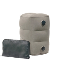 Coussin gonflable portable demi-lune pour l'élevation des jambes, auto-gonflant, pliable, idéal pour les voyages, soulage les gonflements et favorise la circulation
