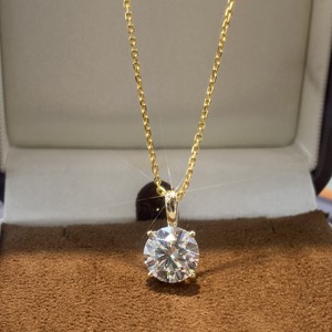 <span class=keywords><strong>Collier</strong></span> solitaire personnalisé en or 14K 18K avec diamant de laboratoire 0,5CT 1CT 2CT, taille ronde D <span class=keywords><strong>E</strong></span> VVS VS, diamant cultivé en laboratoire - Product Image 5