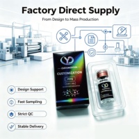 Cajas para viales de medicamentos de 3 ml, de vinilo holográfico, impermeables, resistentes al aceite, duraderas, con forma personalizada, cajas holográficas de 3 ml