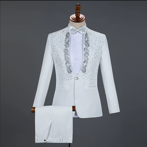 <strong>Men's</strong> Stand-up Collar Sequined <strong>Clothing</strong>, <strong>Men's</strong> Formal Dress Suit, <strong>Men's</strong> Suit Set - Product Image 3